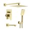 Kibi Cube Pressure Balanced 3-Function Shower System with Rough-In Valve, Brushed Gold KSF406BG - alternate 1